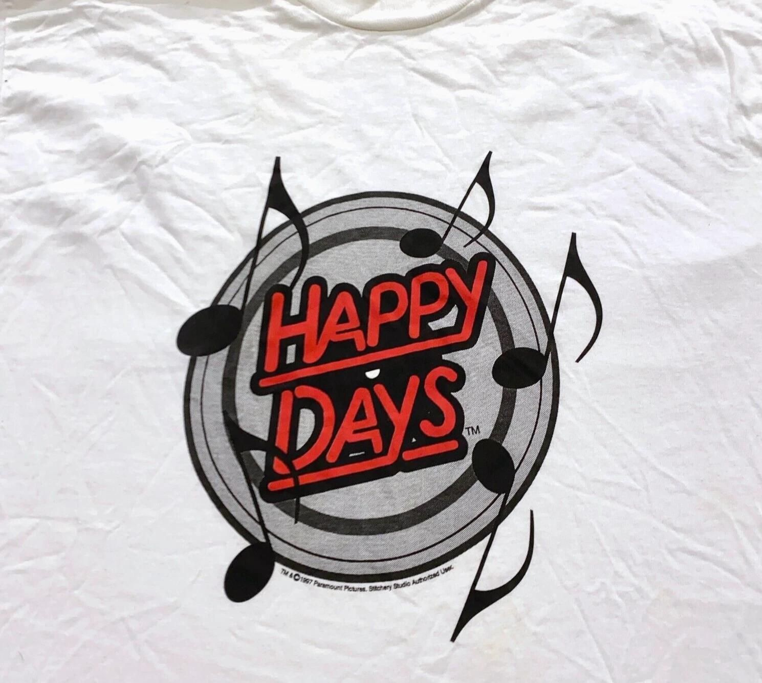 

NWT vintage 90s HAPPY DAYS T-Shirt LARGE tv show movie fonz fonzie NOS XL