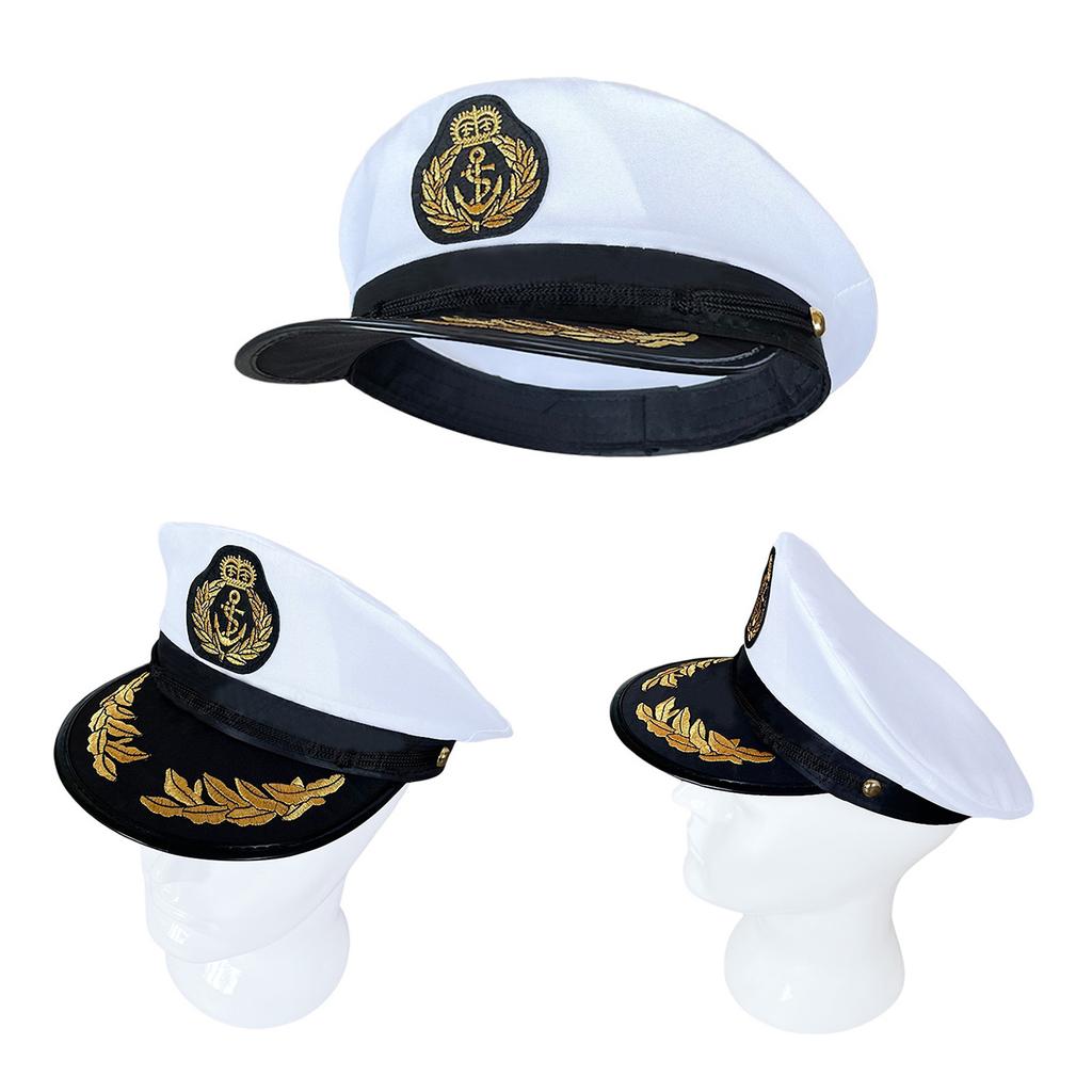 Men Militaries Captain Hat Aviation Party Sailors Hat Sunscreen Temperament for Photography Enthusiasts