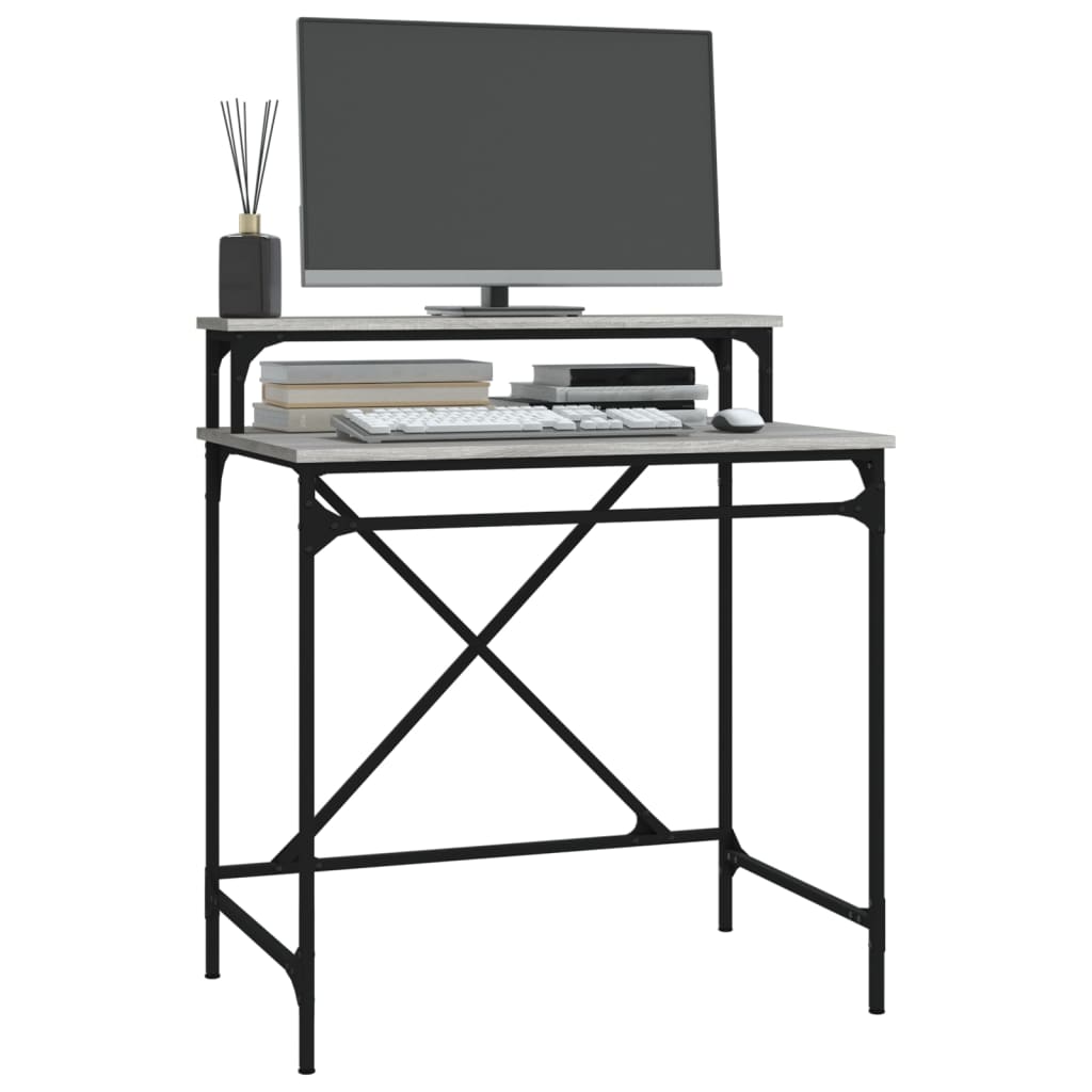 Desk Grey Sonoma 80 x 50 x 90 cm Particleboard and Iron