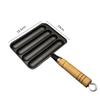 Cast Iron Sausage Grill Pan - Non-Coated, Ideal for Home or Outdoor Use