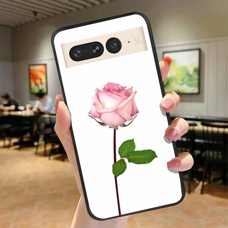

For Google Pixel 9 Pro XL Cases Pixel8 7 6 Pro 6A 4A 5G 4G 3D Flower Soft Relief Emboss Silicone Back Covers for Google Pixel 8A Google Pixel 7 бежевый