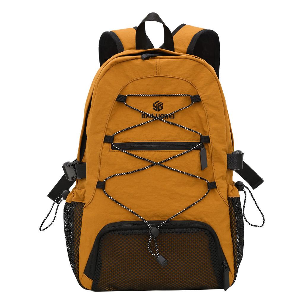 Schoolbag Autumn and Winter New Color Matching Backpack Outdoor Color Contrast Light Leisure Retro Sports Mountaineering Bag Drawstring Backpack 