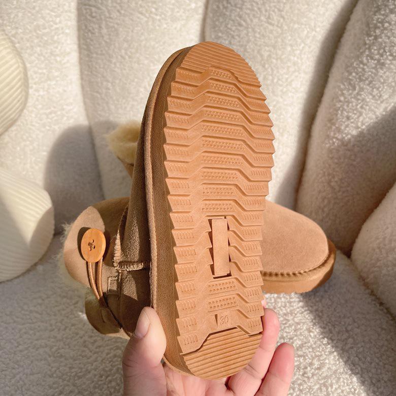 2025 Sheepskin & Wool Kids' Genuine Leather Non-slip Snow Boots for Parent-Child