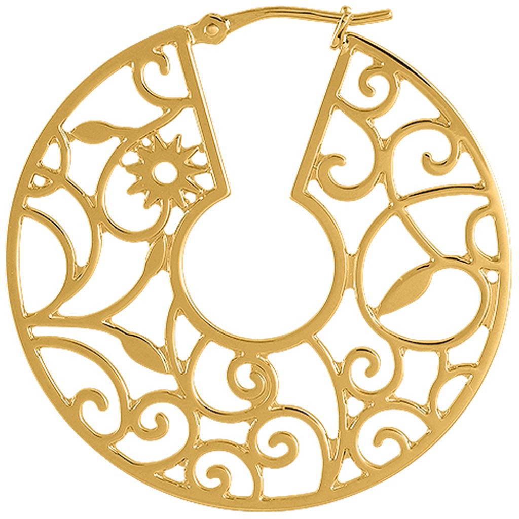 Altesse [K9608] - Créoles plaqué or 'Chorégraphie'