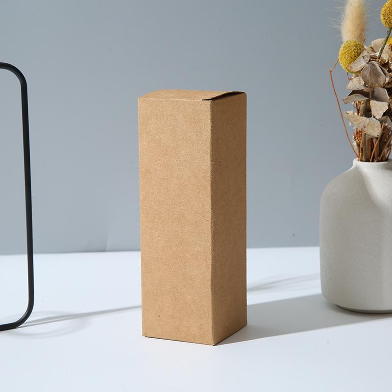 Rectangular Kraft Cosmetic Skincare Packaging Box, Thick Black & White Cardboard Folding Box