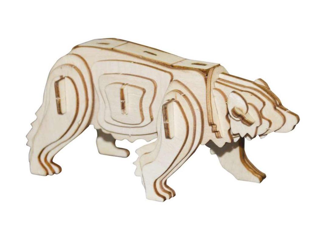 3D Wooden DIY Puzzle Toy - Laser Cut, 2 Pieces