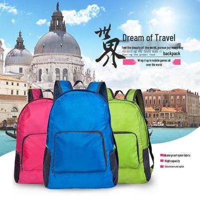 Waterproof Foldable Casual Sports Backpack - Unisex Travel & Student Bag; Logo Customizable