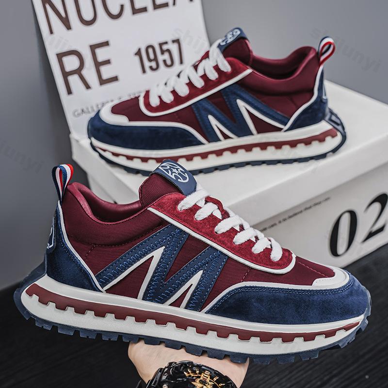 

Fashion Niche Designed Low Top Casual Low Top Sports Shoes for Men 2025 Autumn Fashion Trend Versatile Comfortable Thick Soled Sneakers 39 красный