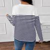 2026 Spring/Summer Elegant Striped Women's Long-Sleeved Top