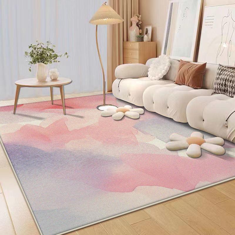 Tapetes Rosa de Luxo Nórdico Decoração de Sala de Estar Casa Tapete Simples Quarto de Menina Moderna Tapete Macio de Chão Quarto Cabeceira Tapetes Grandes