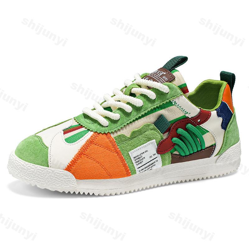 Fashion Large Size Men's White Sneakers Autumn Comfortable Non Slip Running Shoes Luxury Soft Sole Fashion Lace Up Outdoor Casual Shoes