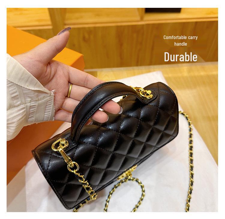 Geantă de mână versatilă cu grilaj de diamante de lux - Stil șic, texturat, cu parfum ușor, pentru purtare pe un singur umăr sau crossbody