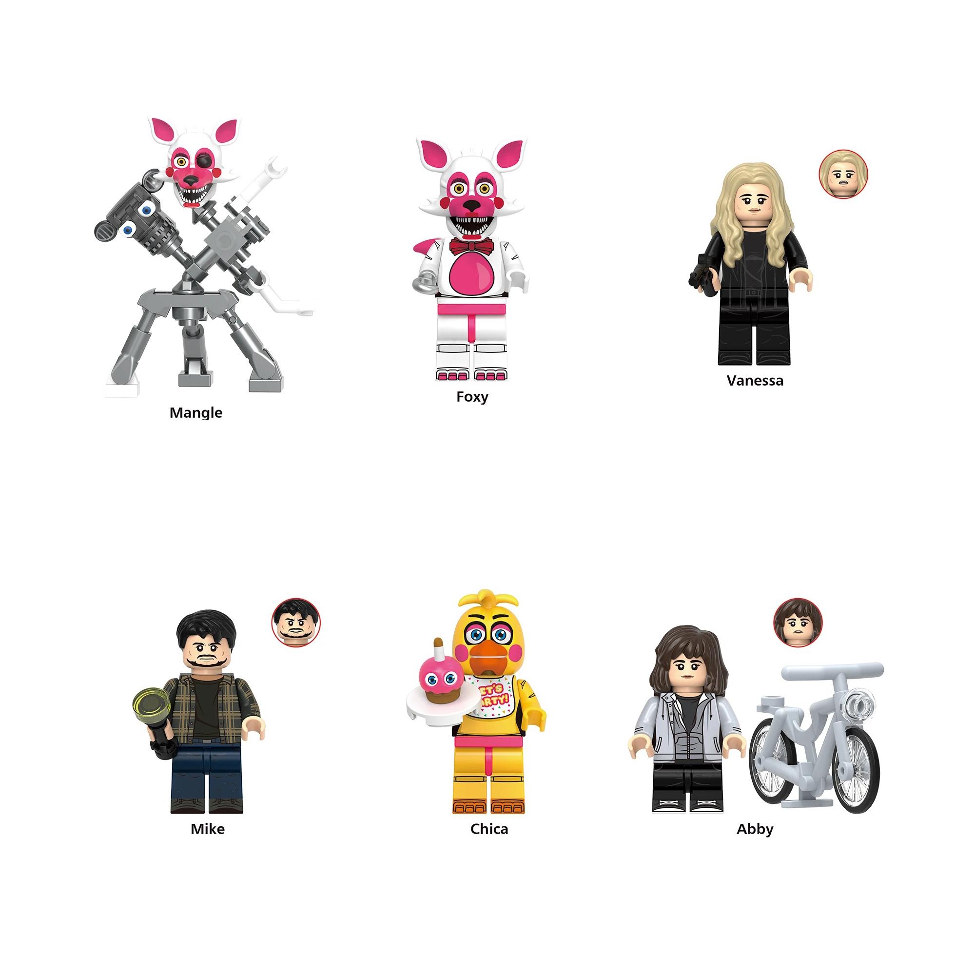NEUES FNAF Nights Spiel Figur Mini Figuren Bausteine Skelett Thriller Spielzeug Geschenk Kinder Spielzeug Form König black