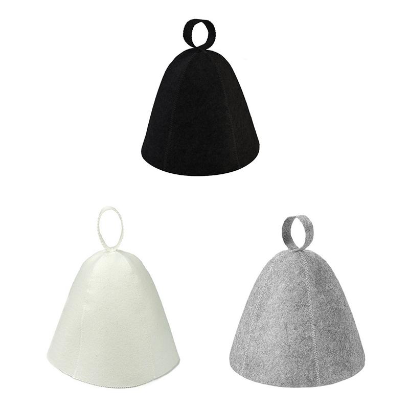 Sauna Hats Thicken Wool Felt Shower Cap Hair Turban Quickly Towel Drying Hats Felt Sauna Hat Men Dry Sauna Cap for Man