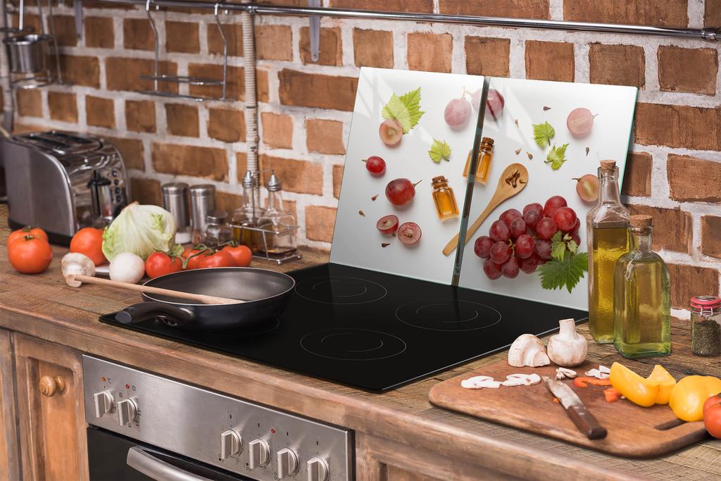 SZKLANA PŁYTA OCHRONNA NA KUCHENKĘ 70x52 OWOCE