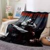Scary Clown Terrifier Flannel Blanket Super Soft Warm Cozy Blanket for Sofa Bed Office Travel All‑Season Home Decor Gift