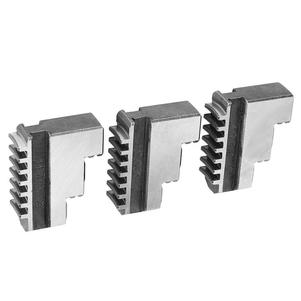 K11-125 3 PCs External Jaw Chuck High Strength   Life Life Jaw Compact Practical Design for Mechanical Work
