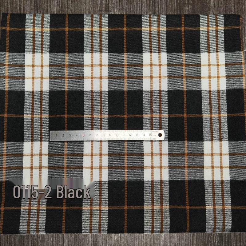 Children's Twill Plaid Flannel Shirt Fabric - Yarn Dyed, Brushed Cotton