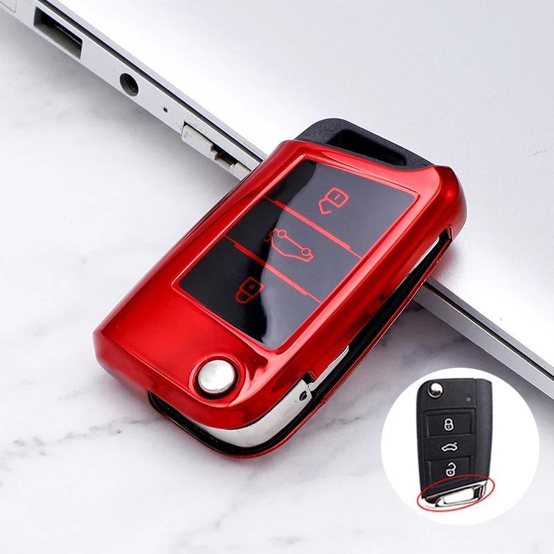 Car Key Case Car Key Full Cover Protection Shell Bag For Vw Volkswagen Polo Tiguan Passat B8 Golf 4 5 6 Mk4 Jetta Lavida Skoda