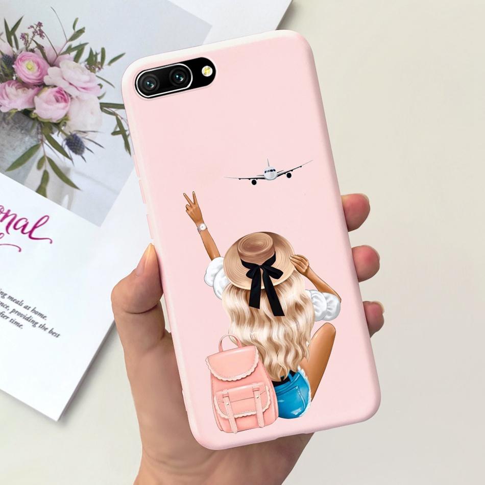 For Honor 10 Case Honor10 COL-L19 COL-L29 Fashion Moon Pattern Soft Silicon Protective Cover Phone Cases
