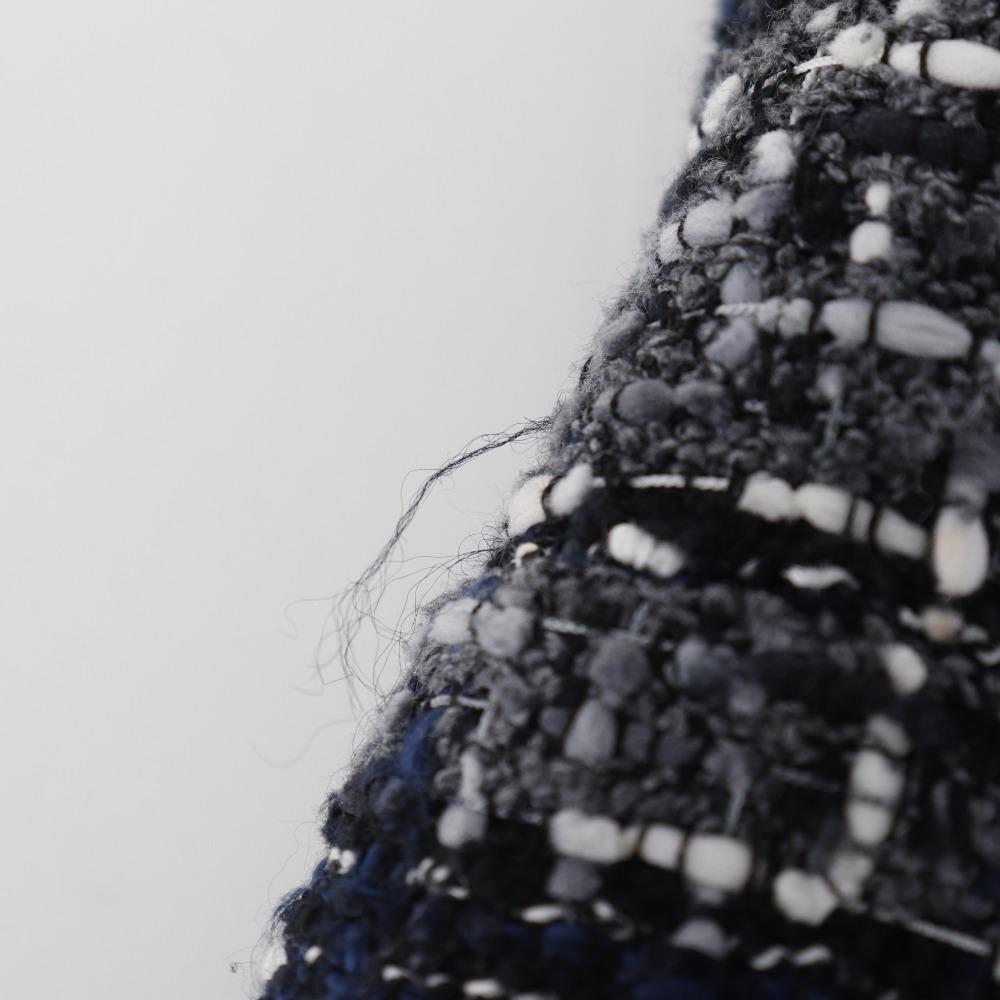 CHANEL tweed skirt P26088V16545 05P Black / navy cotton/Nylon Women Used