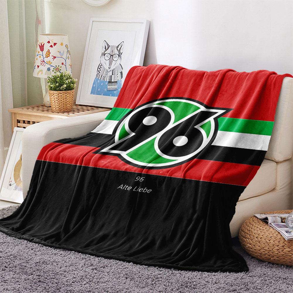1PC Hannover 96 Patterned Flannel Blanket Suitable For All Seasons for Home Decor Warmth and Comfort Gifts Holiday Present
