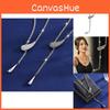 Chic Waterdrop Tassel Necklace Made Of Premium Titanium Steel For Fashionable Women