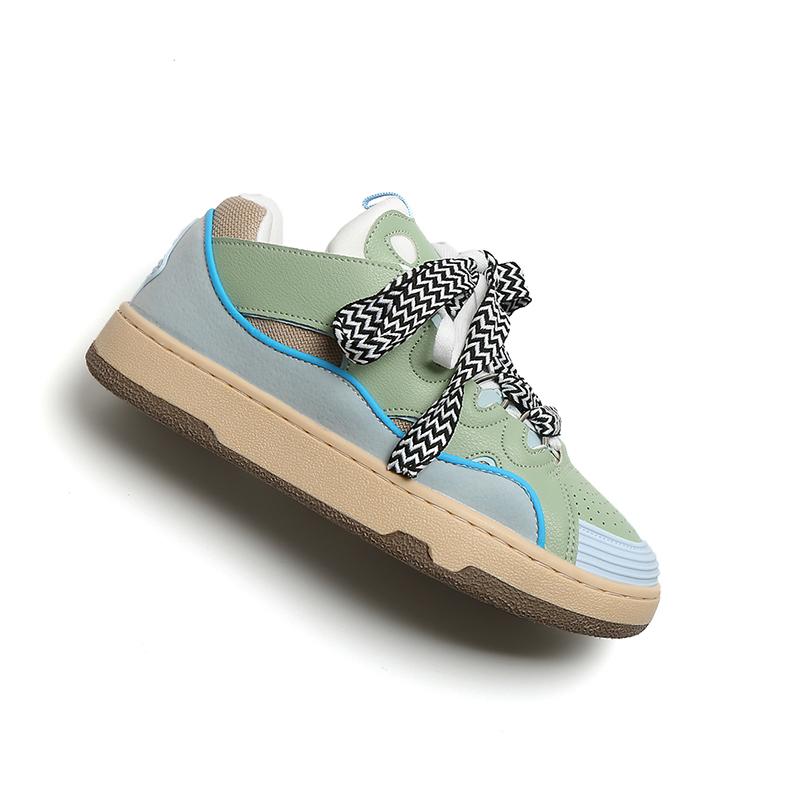 Casual Shoes Thick Shoestring Flat Comfortable Shoes Men 'S Spring Fashion Tennis Sneakers P25d50