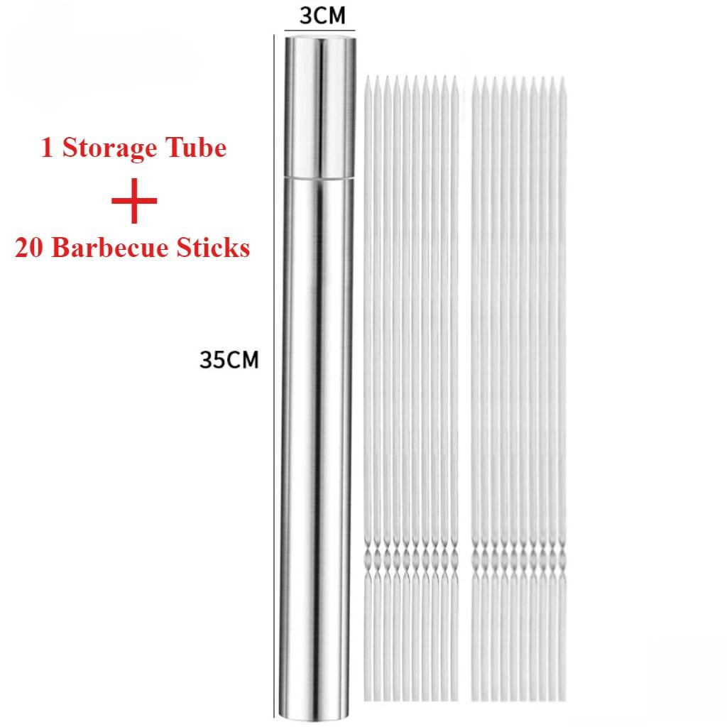 

1 комплект Шампуры для барбекю из нержавеющей стали, плоские вилки для шашлыка, для пикника на природе, инструменты для приготовления пищи, многоразовые