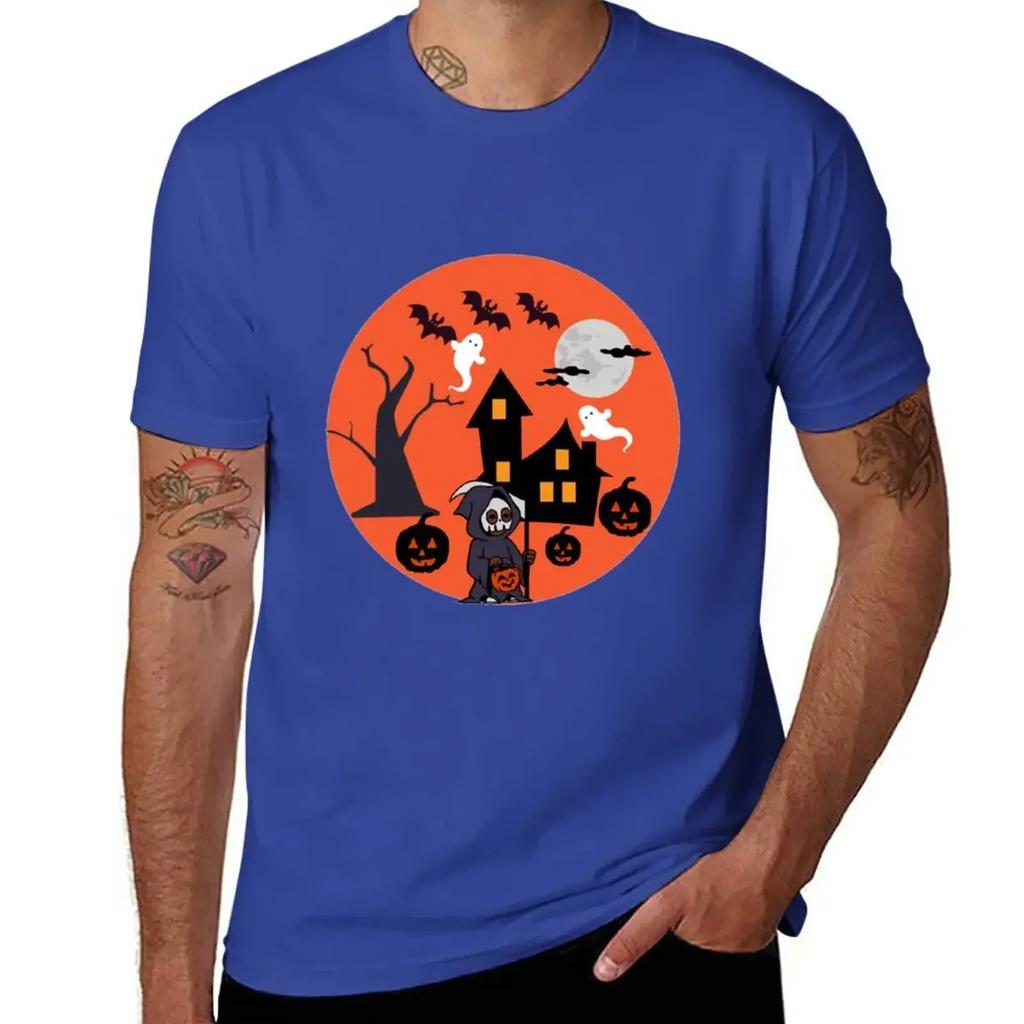 fall, Halloween, funny, cute,gift,ghost, bat T-Shirt summer tops aesthetic clothes mens t shirt