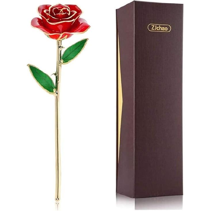 

24K Синя Троянда Різдвяна Їй, Вічне Кохання Позолочена Справжня Троянда Їй, Найкращий Подарунок на Річницю, Весілля, День Народження, Випускний (синій) 11 in