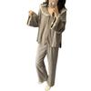 Korean Style Pajama Set: Women's Cute Lace Doll Collar, Long Sleeve & Pants for Spring/Autumn