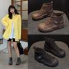 Martin Boots Women's Autumn Women's Shoes Thick-soled Explosive Version Short Boots High-top Casual Shoes Retro
