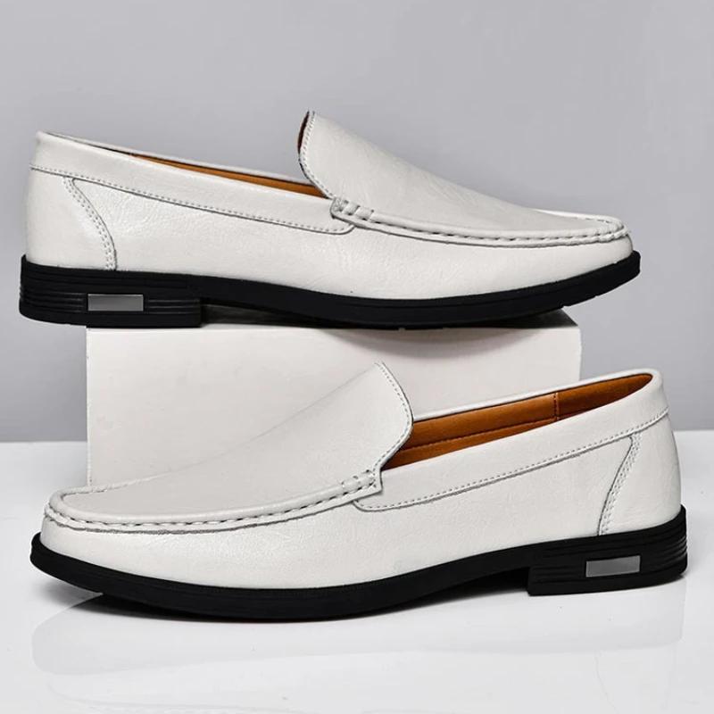 Herrenschuhe Formell Hochwertiges Echtes Leder Britische Party Herrenschuhe Herbst Slipper Loafer Fahrschuhe Bequeme Loafer