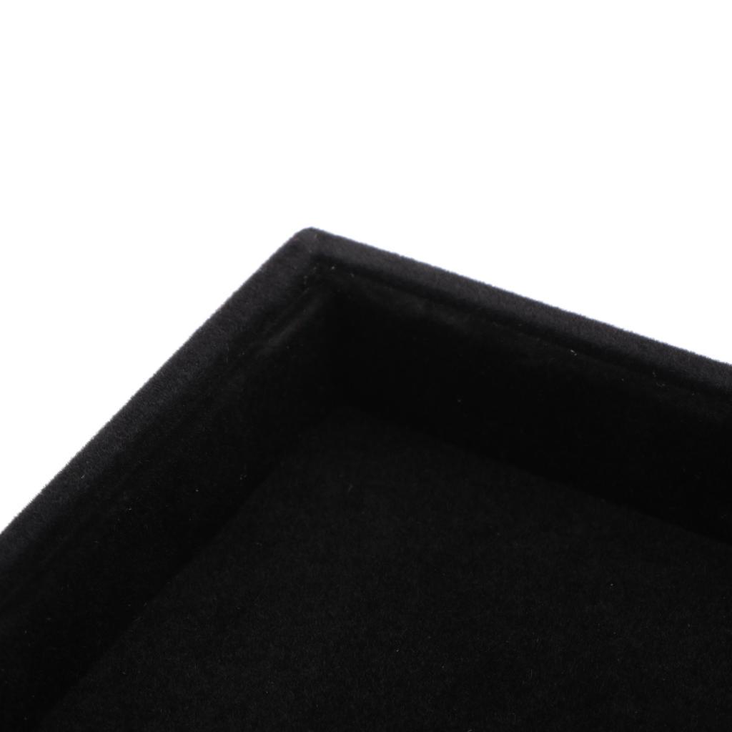 Elegant, catifea, stivuitoare, tavă de afișare pentru bijuterii, organizator de colier, gri