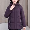 Plus Size XL-5XL Middle Age Woman Winter Coats Hooded Elegant Loose Thick Warm Embroidery Parkas Female Jacket