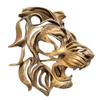 Goldene hohle Löwenkopfstatue Löwenkopfform Große Löwenkopfskulptur Küche