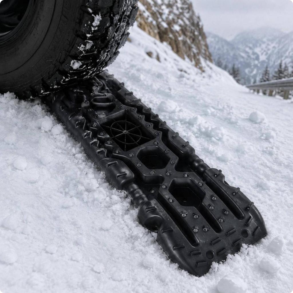 2 Pieces Vehicle Recovery Traction Board Raised Pattern
