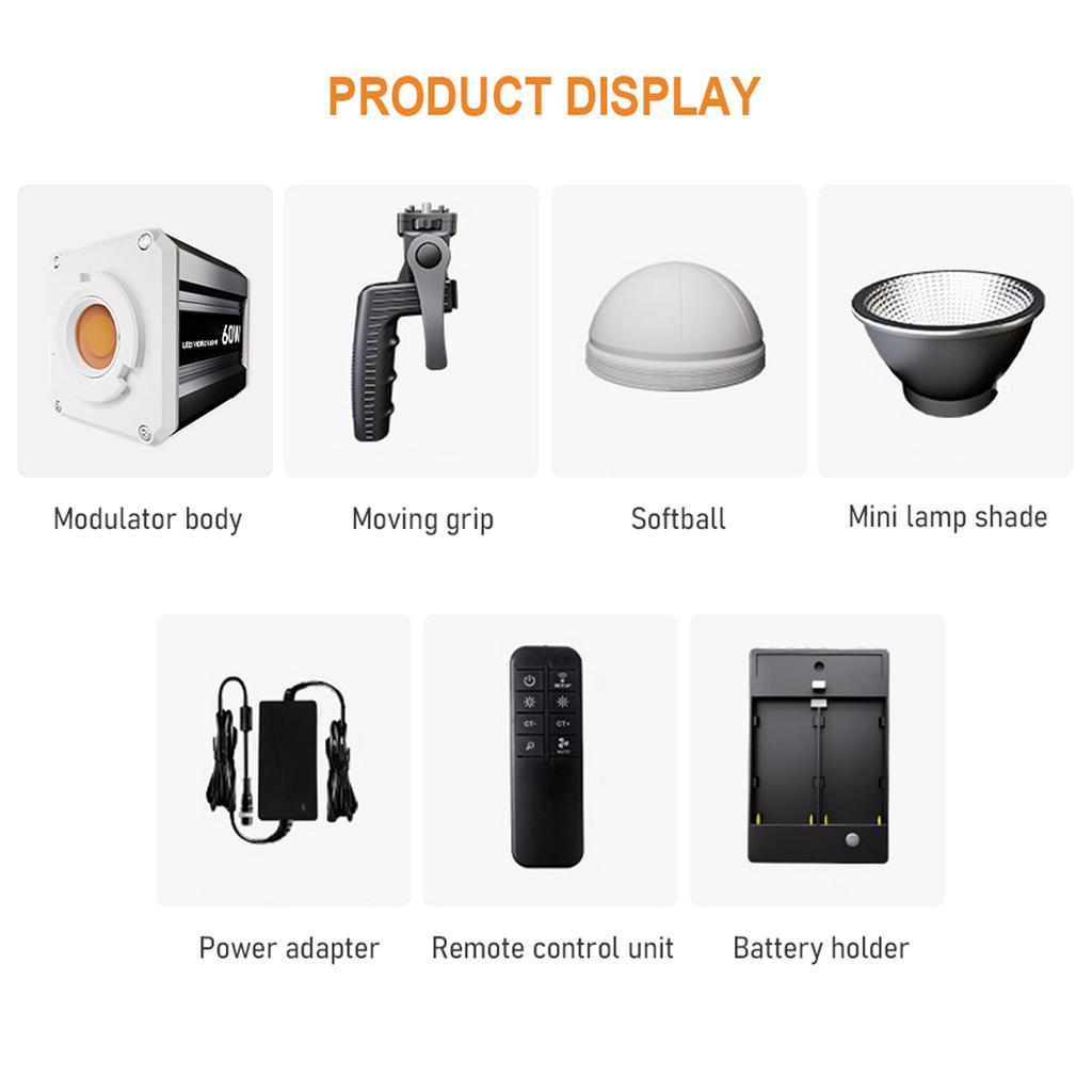 Studio Light 60W 2800K 6800K Color Temperature LED Studio Light for Photography Live Recording