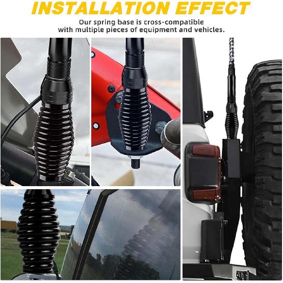 DREAMIZER 2PCS Whip Lights Barrel Spring Mounting Base LED Whip Lights Spring Base Quick Release Whip Spring Base Compatible with Cam Am Maverick X3