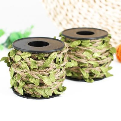 Green Leaves Artificial Leaves Rope Leaf Ribbon Leaf Vine DIY Hemp Rope  Party Supplies