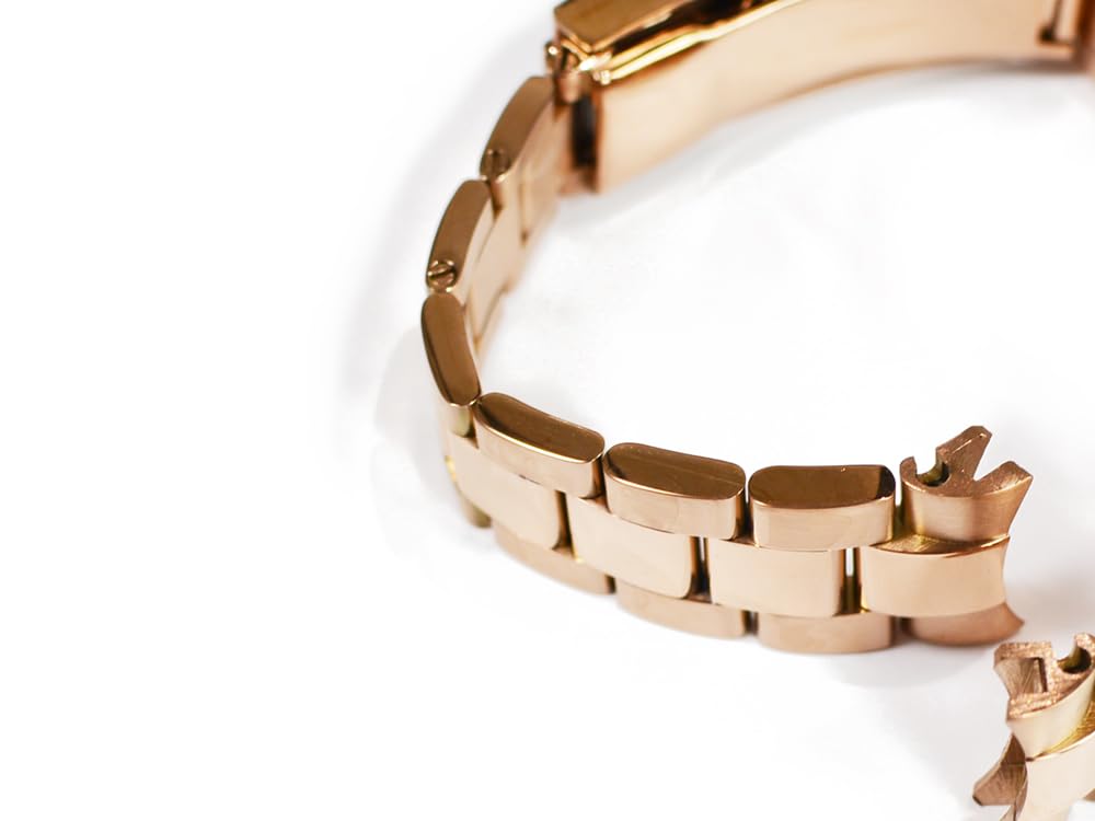 King Watch Parts Compatible with Oyster Bracelet for Daytona II Stainless GP Pink 20mm [Import Original] Rolex GMT-Master Men's Watch, Replacement,