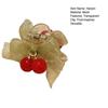 Hairpin Transparent Clip Gentle Non-Harmful Design Smooth Edges Hair Clip Green Gauze Bow Red Beaded Cherry Hair