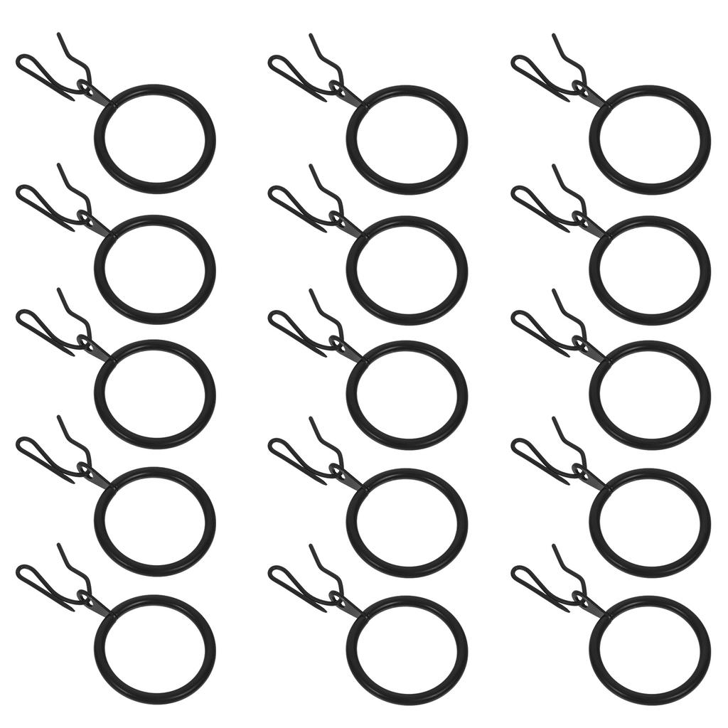40Sets Iron Curtain Accessories Perfect Workmanship Hooks for Bedroom Shower Curtains Easy Install Curtain Rings