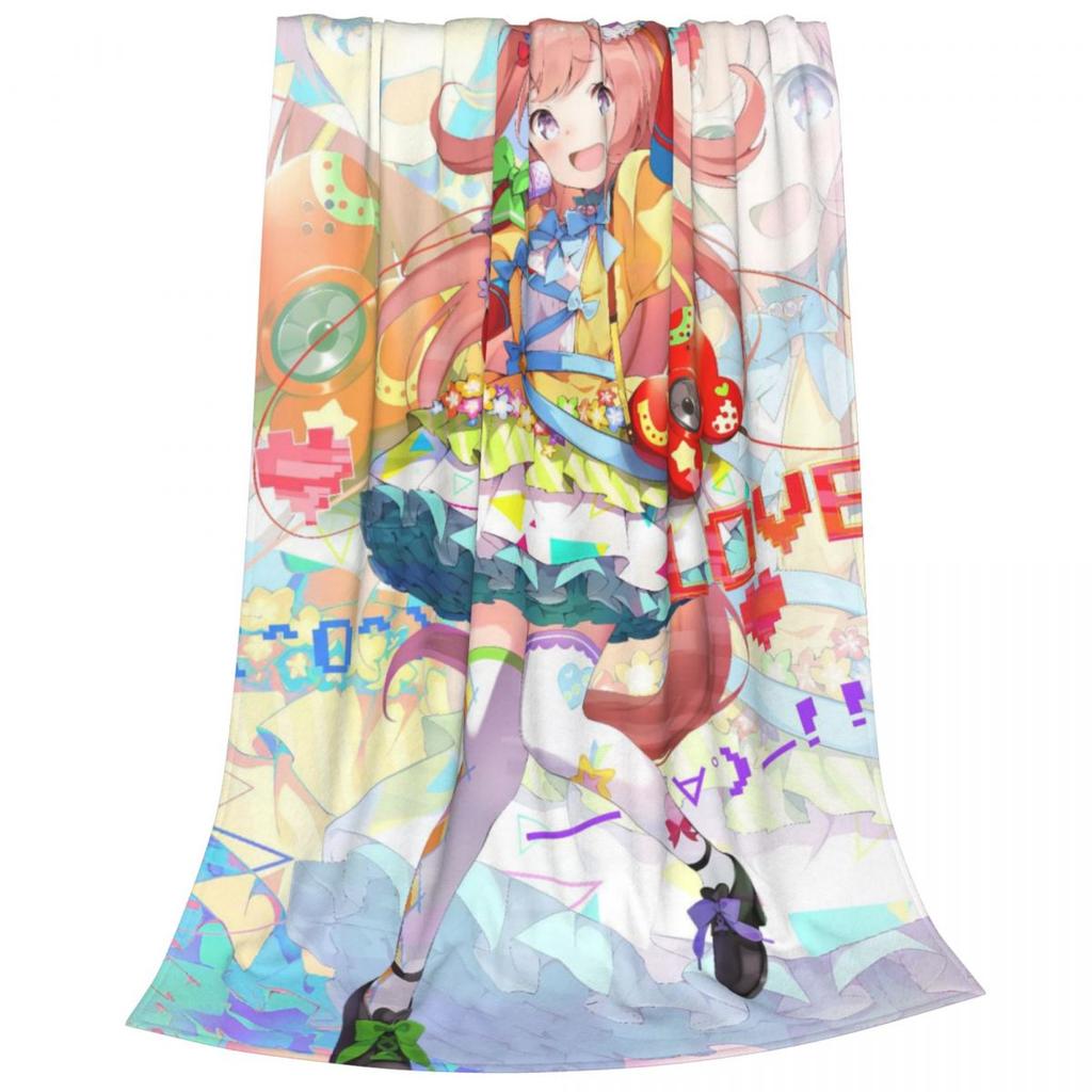 Anime Uma Musume Pretty Derby Blanket Flannel Spring Autumn Multifunction Lightweight Throw Blankets for Bedding Office Quilt