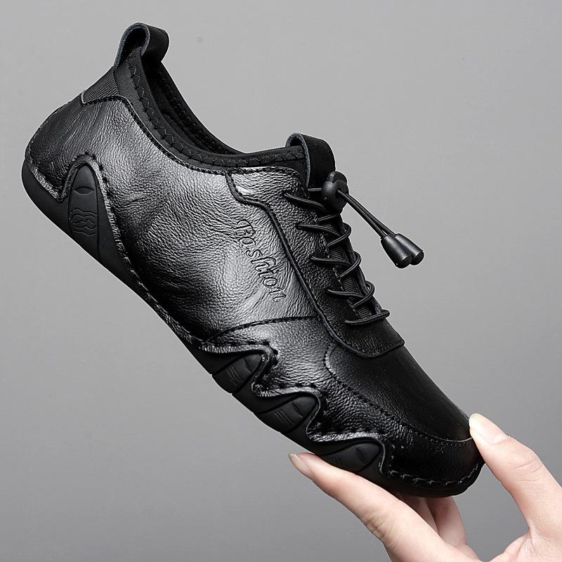 Men's Large Casual Leather Low-Top Octopus Driving Shoes for Spring & Autumn