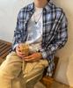 INTEMPOMOOD Retro Light Check Shirt_Blue