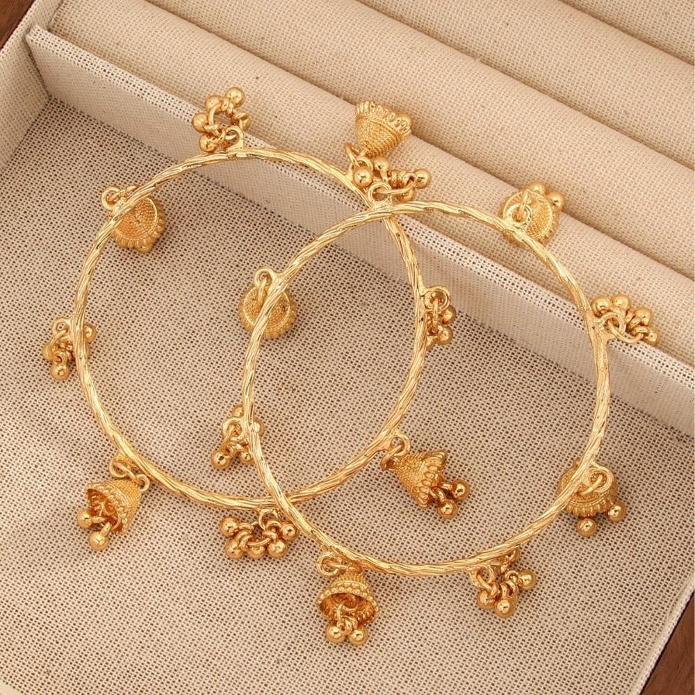 2pcs Elegant Bell Charm Bracelet Zinc Zinc Alloy Multi-Drop Ornament Bangle Bohemian Style  Bracelets  Couples