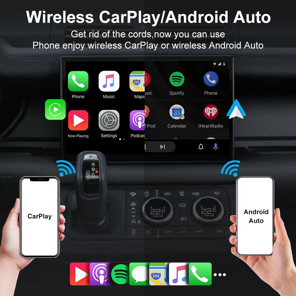 2in1 Wireless Carplay&Android Auto Box Wiared to Wireless Dongle Automatic Connect Adapter Bluetooth Plug&Play Mini Box