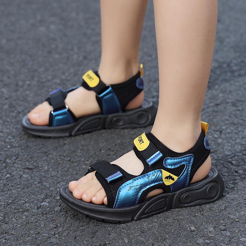 New Boys Lightweight Summer Sports Beach Sandals: Comfortable Open-Toe with Soft Sole 37